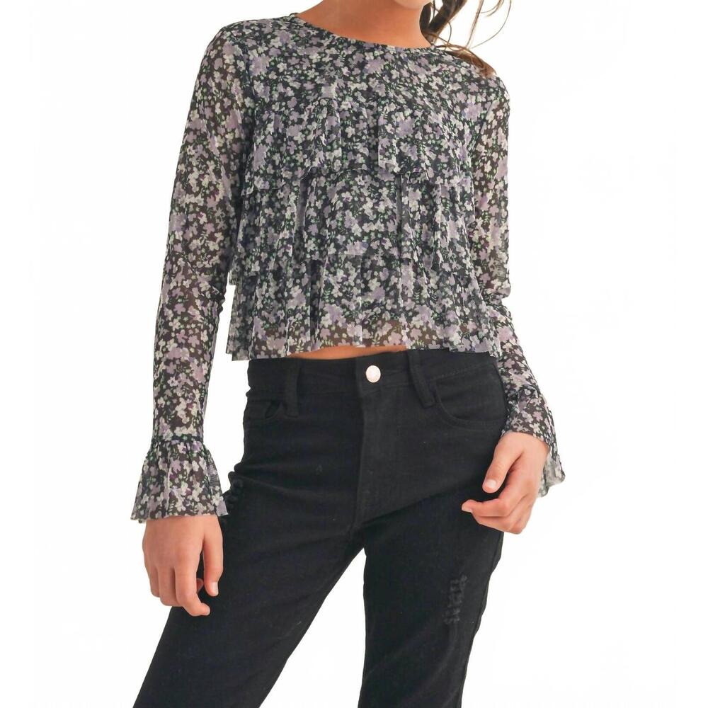NEW HEART AND ARROW floral long sleeve in lilac ditsy